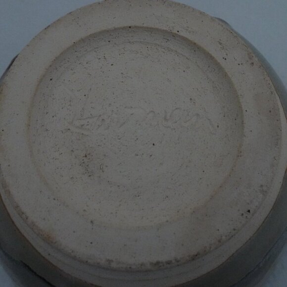 Studio Art Pottery Terracotta Bowl Signed Pattern Nature/Abstract Style - Picture 11 of 11